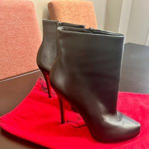Christian Louboutin Peep-toe Ankle Booties, Size 36.5, lightly used